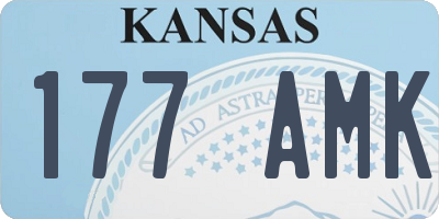 KS license plate 177AMK