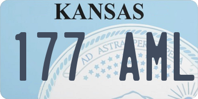 KS license plate 177AML