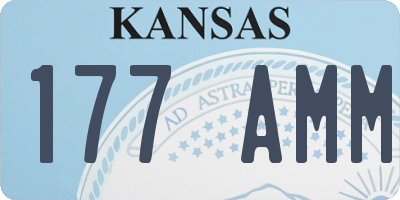 KS license plate 177AMM