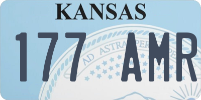 KS license plate 177AMR