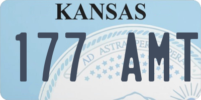 KS license plate 177AMT