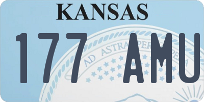KS license plate 177AMU