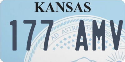 KS license plate 177AMV