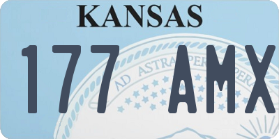 KS license plate 177AMX