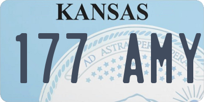KS license plate 177AMY