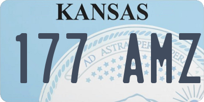 KS license plate 177AMZ