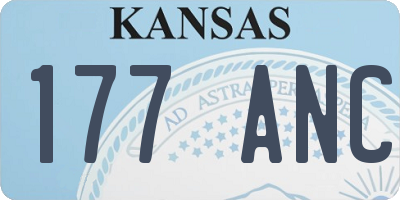 KS license plate 177ANC