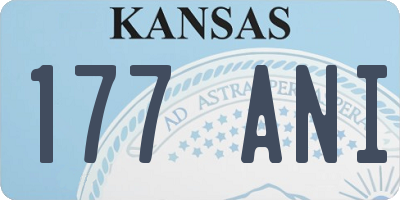 KS license plate 177ANI