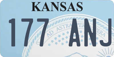 KS license plate 177ANJ