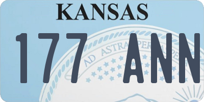 KS license plate 177ANN