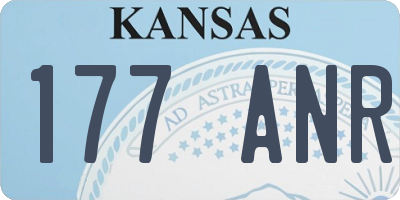 KS license plate 177ANR