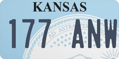 KS license plate 177ANW