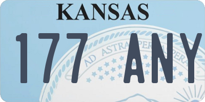 KS license plate 177ANY