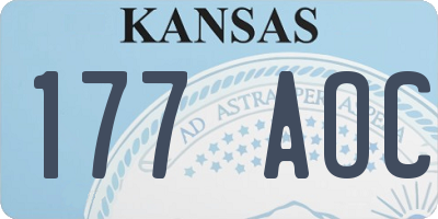 KS license plate 177AOC