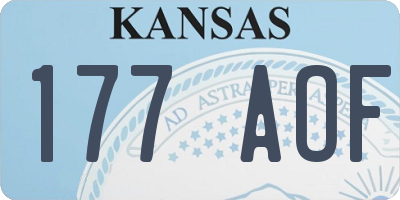 KS license plate 177AOF