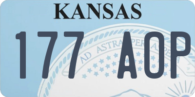 KS license plate 177AOP