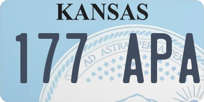 KS license plate 177APA