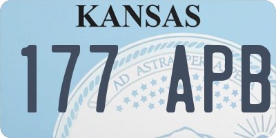 KS license plate 177APB