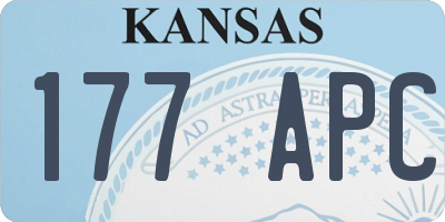 KS license plate 177APC
