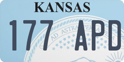 KS license plate 177APD