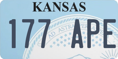 KS license plate 177APE