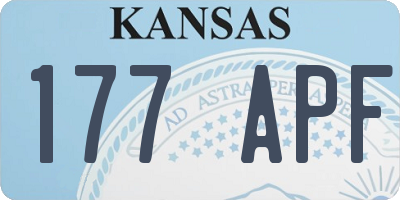 KS license plate 177APF