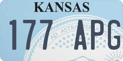 KS license plate 177APG