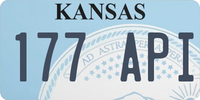 KS license plate 177API