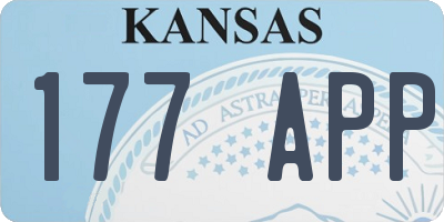 KS license plate 177APP