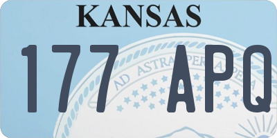 KS license plate 177APQ