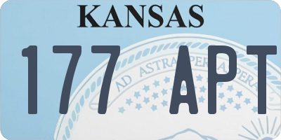 KS license plate 177APT