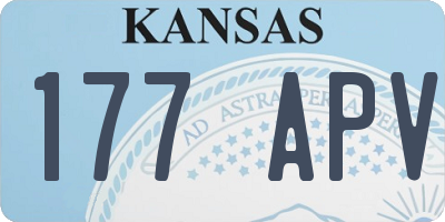 KS license plate 177APV
