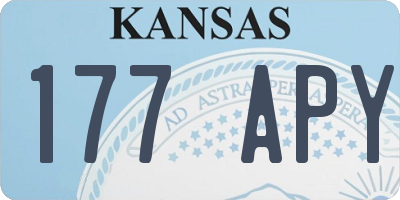 KS license plate 177APY