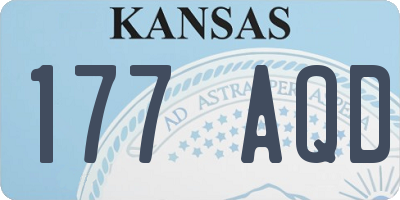 KS license plate 177AQD