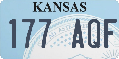 KS license plate 177AQF