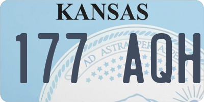 KS license plate 177AQH