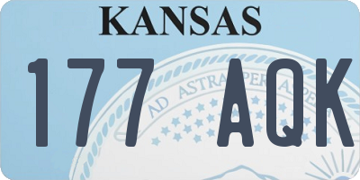 KS license plate 177AQK