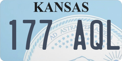 KS license plate 177AQL