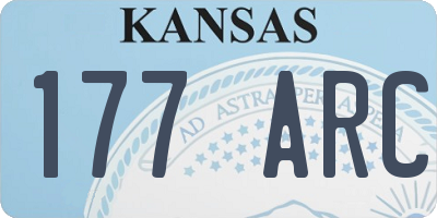 KS license plate 177ARC