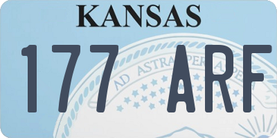 KS license plate 177ARF