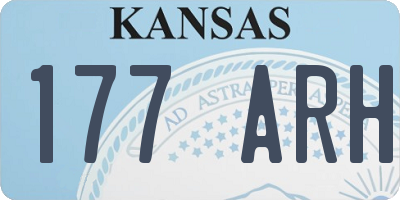 KS license plate 177ARH