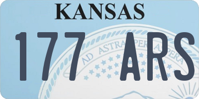 KS license plate 177ARS