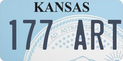 KS license plate 177ART