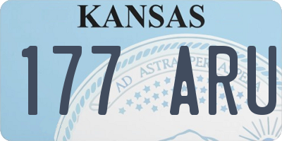 KS license plate 177ARU