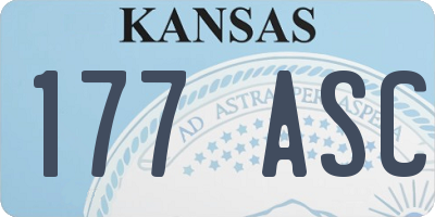 KS license plate 177ASC