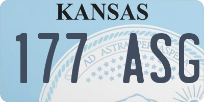 KS license plate 177ASG