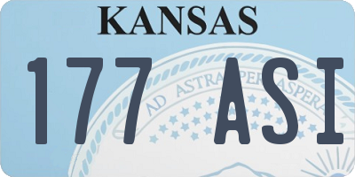 KS license plate 177ASI