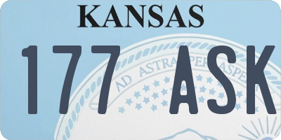 KS license plate 177ASK