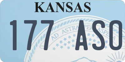 KS license plate 177ASO