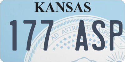 KS license plate 177ASP